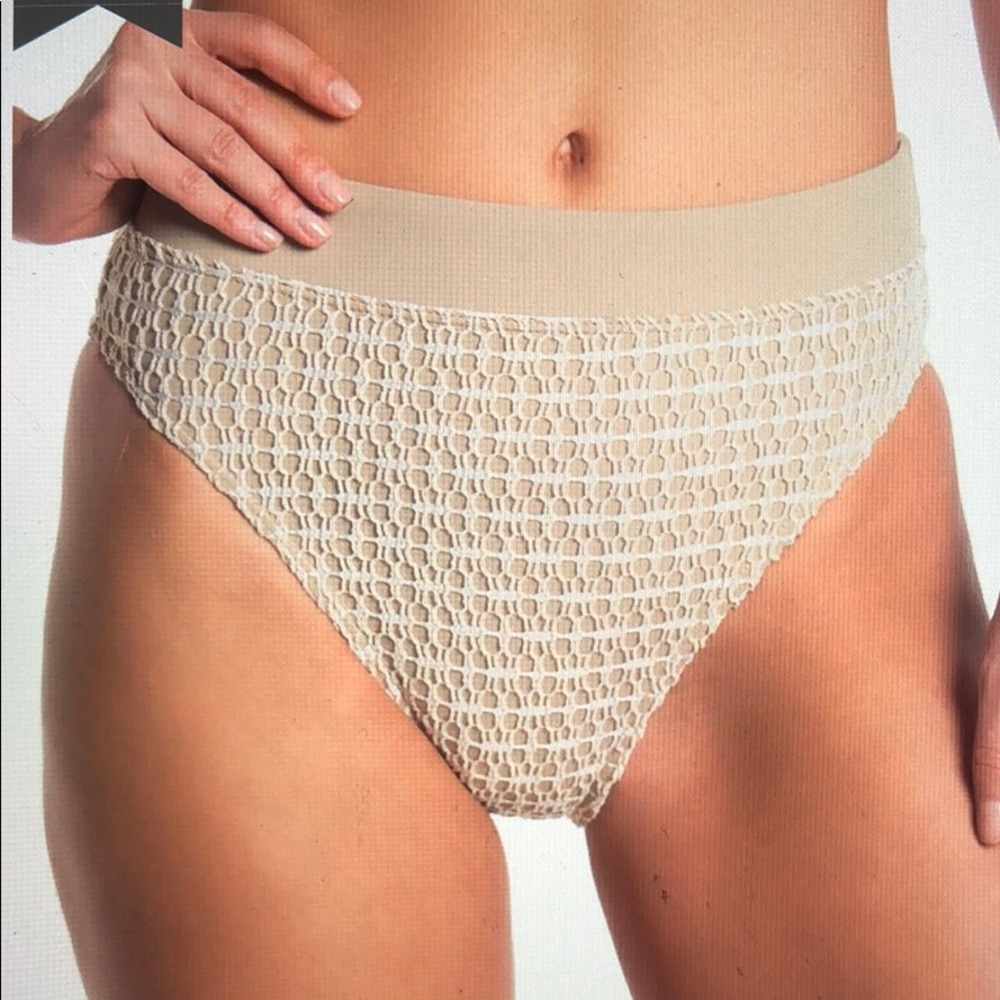 Ella Moss Crochet High Waist Bikini Bottom NWOT L